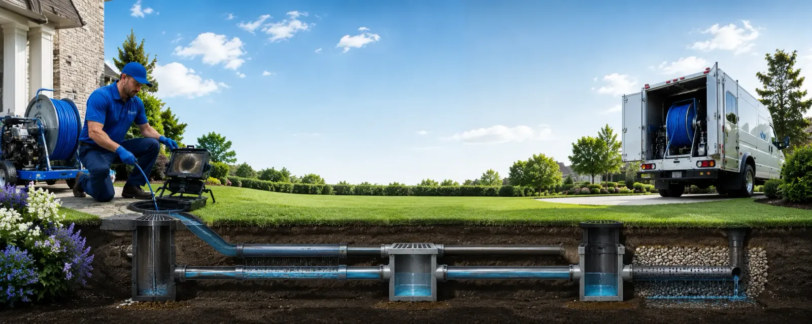 Outdoor drain cleaning information for Brisbane, CA